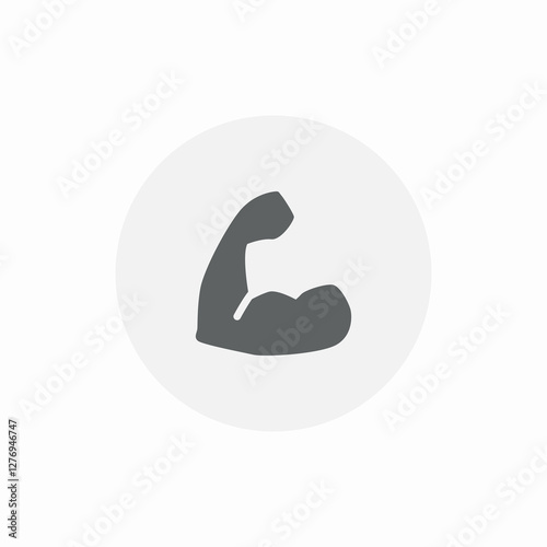 strong arm muscles icon sign vector