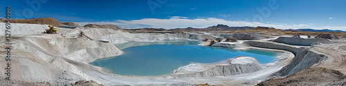 Lithium mining operation at volodymyrplysiuk site in Ukraine. Generative AI