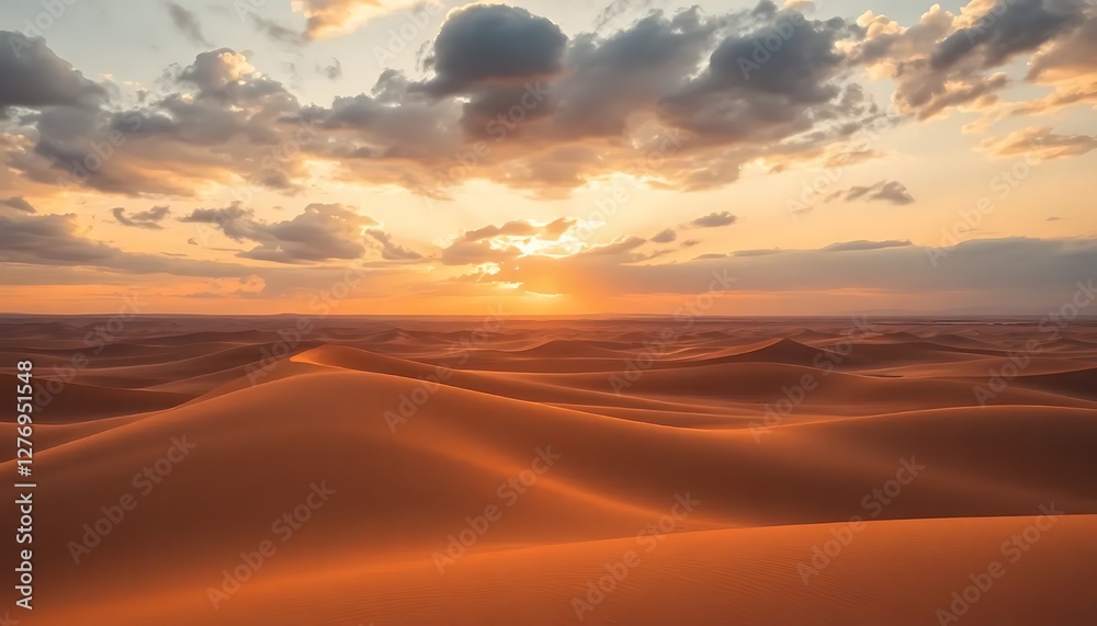 A Breathtaking Desert Landscape A Dramatic, Cloudy Sky A Warm Sunset A Breathtaking Desert Landscape A Dramatic, Cloudy Sky A Warm Sunset