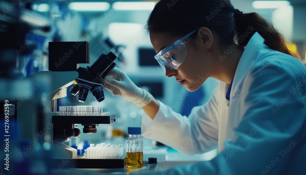 Researchers In Lab Uncovering Genetic Infection Linked To Uncommon Illness While Chemists In Pharmaceutical Facility Investigate Sample For Medical Trial Using Advanced Technology In Healthcare Field. Researchers In Lab Uncovering Genetic Infection Linked To Uncommon Illness While Chemists In Pharmaceutical Facility Investigate Sample For Medical Trial Using Advanced Technology In Healthcare Field.