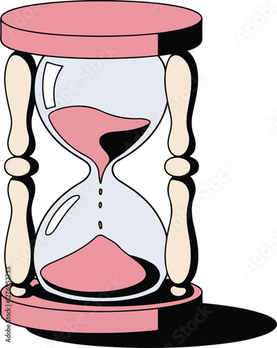 hourglass stickers time vector