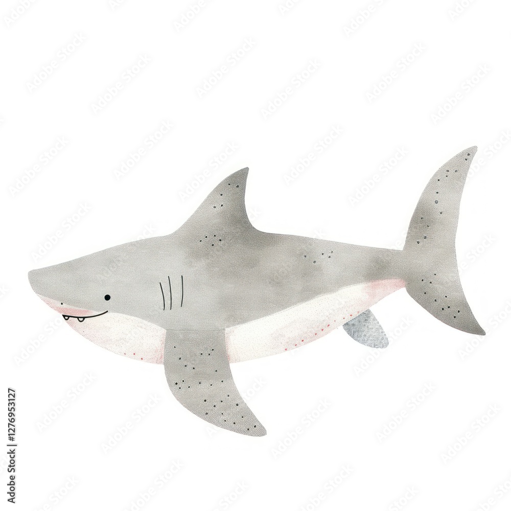 Great White Shark shark illustration cartoon. Great White Shark shark illustration cartoon.