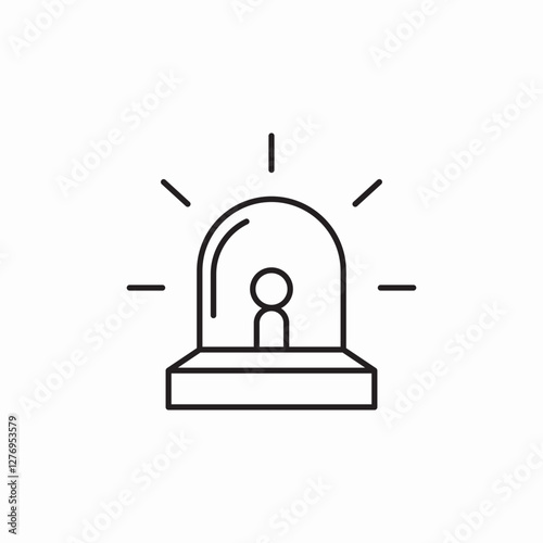 flash alarm icon sign vector
