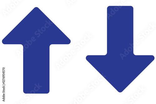 Up and down arrow. Up and down arrow vector design. symbol of blue up and down arrow icons.