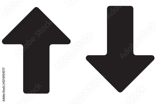 Up and down arrow. Up and down arrow vector design. symbol of black up and down arrow icons.