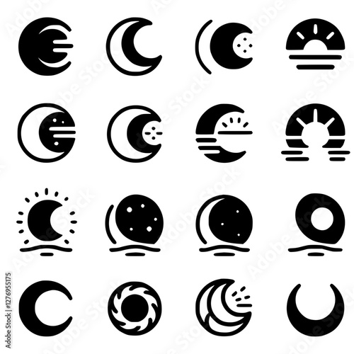 Crescent Icon Set