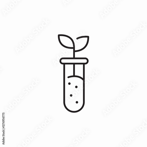 plant test tube grow icon sign vector