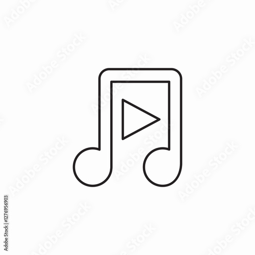 play music track icon sign vector