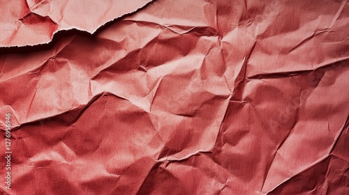 Wallpaper Mural Red crumpled paper texture with shadows and highlights for creative projects Torontodigital.ca