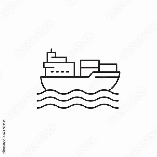ship carry icon sign vector