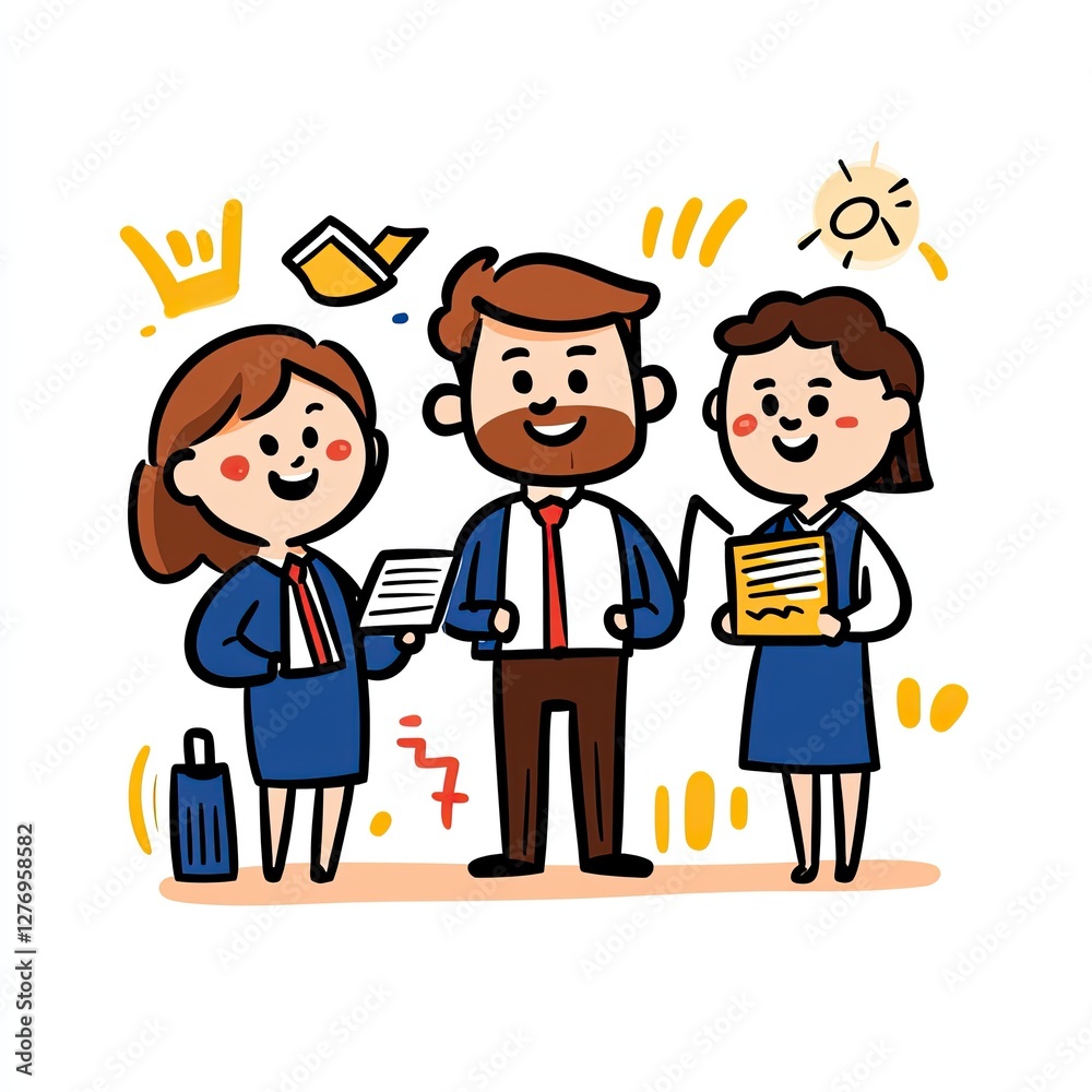 Businesspeople discussing ideas with documents in an office setting. Good for commercial purposes Businesspeople discussing ideas with documents in an office setting. Good for commercial purposes