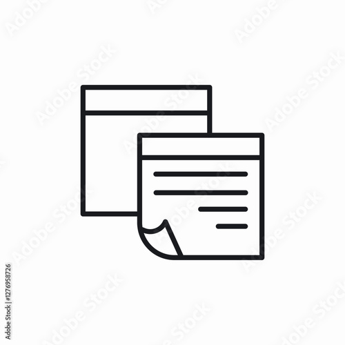sticky notes icon sign vector