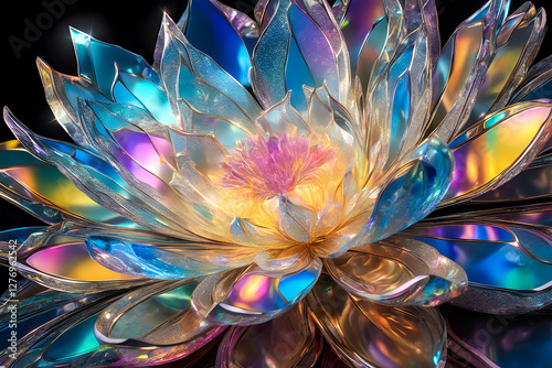 abstract crystal flower