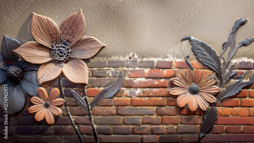 flowers on the wall