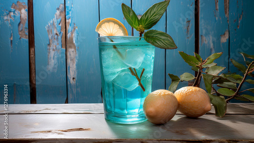 still life with a glass of lemonade