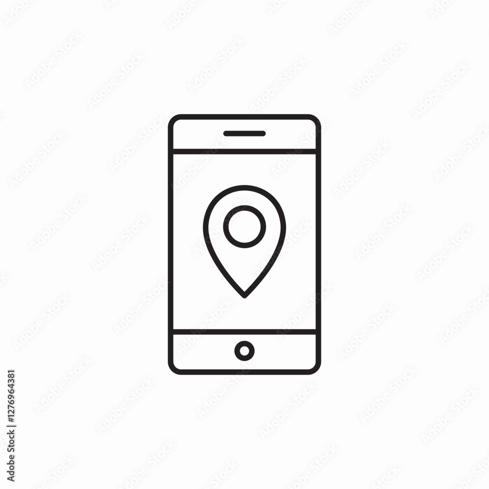 application locate icon sign vector application locate icon sign vector