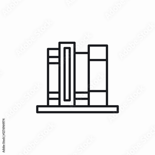 book shelf icon sign vector