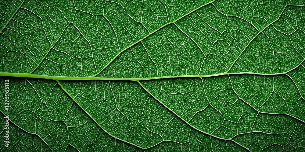 Close up of intricate green leaf showcasing detailed veins and texture in nature Close up of intricate green leaf showcasing detailed veins and texture in nature