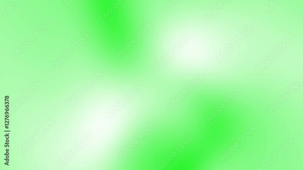 Abstract green and white background with soft bokeh effect and gradient texture, featuring blurred motion and light patterns