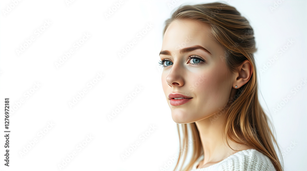 portrait of pretty young woman with freckles, fair hair, with creative modern hairstyle, isolated on white background
portrait of pretty young woman with freckles, fair hair, with creative modern hairstyle, isolated on white background
