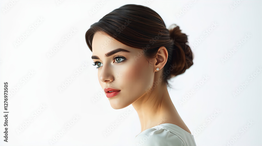 portrait of pretty young woman with freckles, fair hair, with creative modern hairstyle, isolated on white background
portrait of pretty young woman with freckles, fair hair, with creative modern hairstyle, isolated on white background