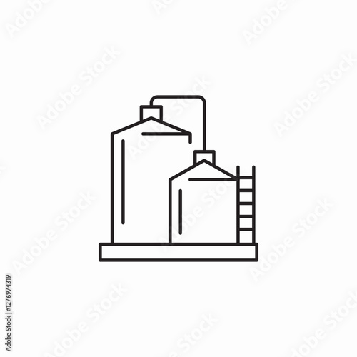 container factory icon sign vector