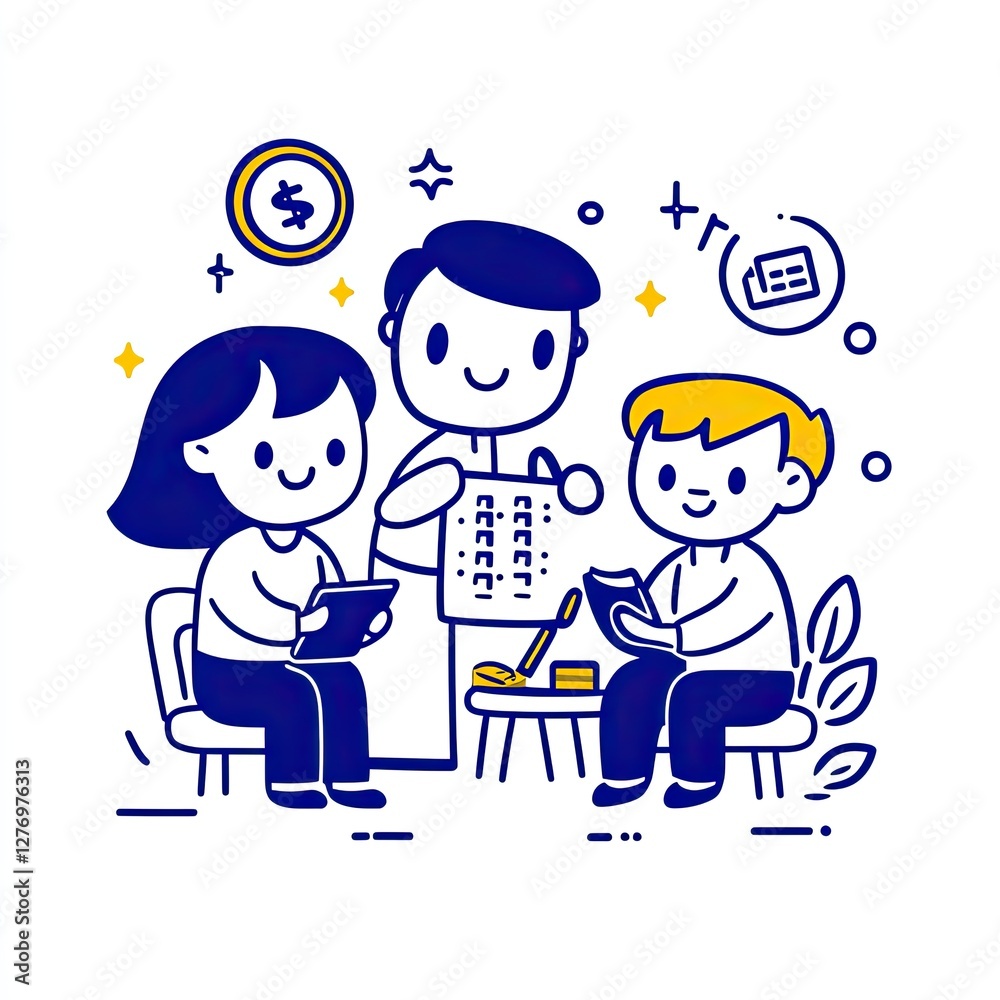 Teamwork People collaborating on finance, sitting in office, business meeting background. Use for presentation Teamwork People collaborating on finance, sitting in office, business meeting background. Use for presentation