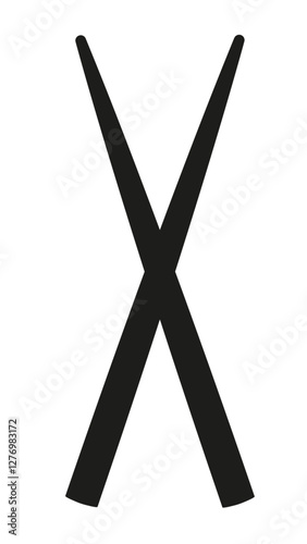 Scandinavian runes Gebo in black design