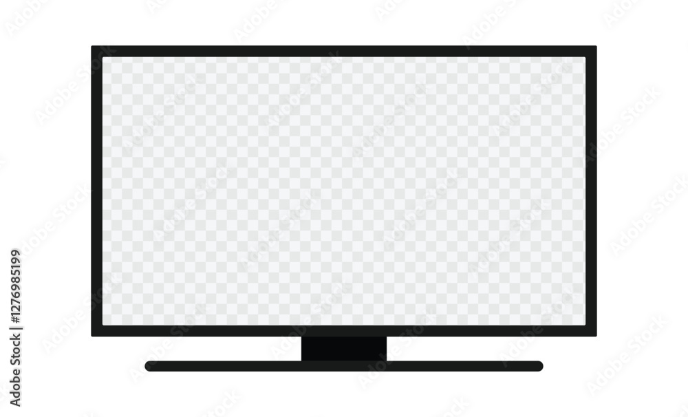 TV flat screen lcd, oled, plasma, realistic illustration, blank monitor mockup. eps10 TV flat screen lcd, oled, plasma, realistic illustration, blank monitor mockup. eps10