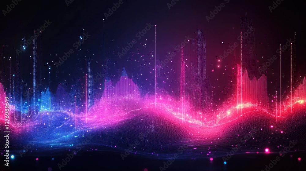 Abstract graphic visualization showing digital data analysis for technology, marketing Abstract graphic visualization showing digital data analysis for technology, marketing