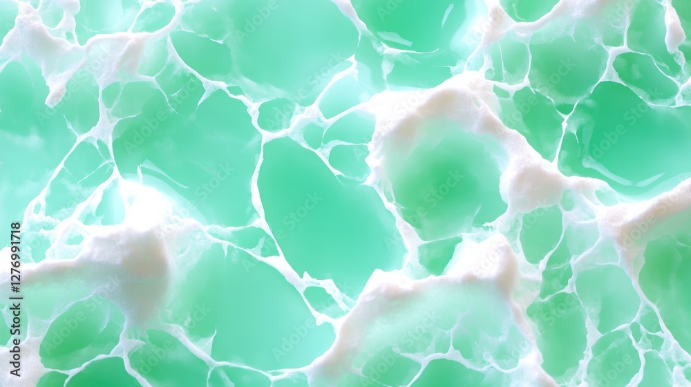 Abstract Mint Green & White Water Effect; Backdrop for product, branding, design, & presentations