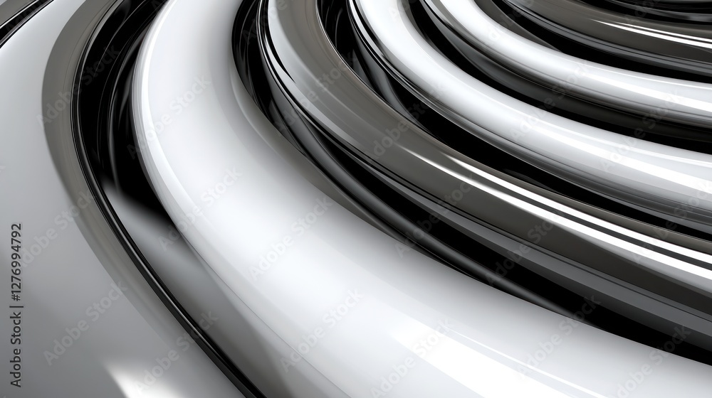 Abstract silver and white curved glossy surface, with reflections and shadows. Ideal for backdrop Abstract silver and white curved glossy surface, with reflections and shadows. Ideal for backdrop
