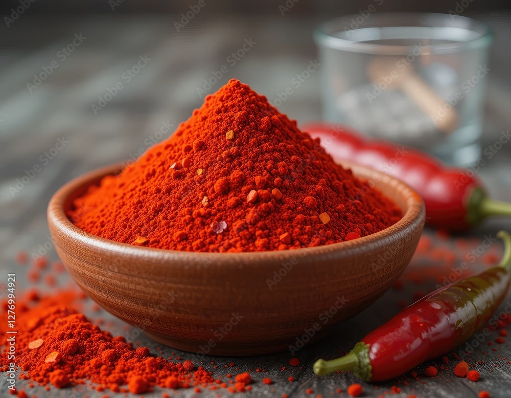 Red Chili Peppers and Ground Chili Powder Red Chili Peppers and Ground Chili Powder
