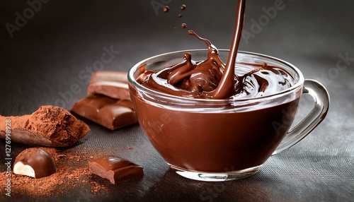 Taça de chocolate quente