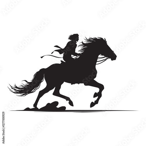 Western Lasso Rider – Fearless Cowboy on a Bronco