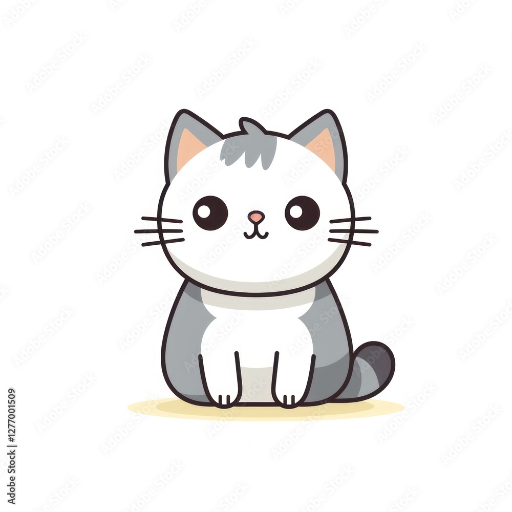Adorable cartoon cat illustration Adorable cartoon cat illustration