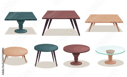 interior table set glass table room