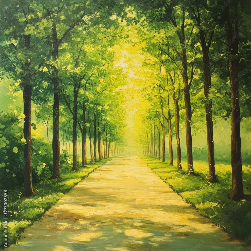 Naklejka premium Path Through the Forest