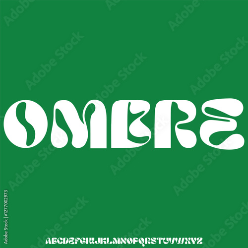 Creative modern liquid alphabet display font vector. Unique trendy typography style