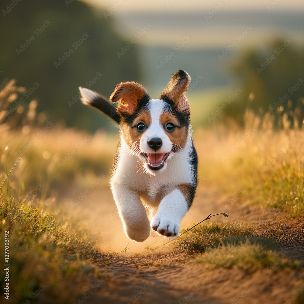 happy puppy running happy puppy running