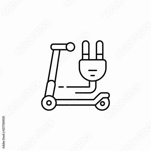 electric scooter icon sign vector