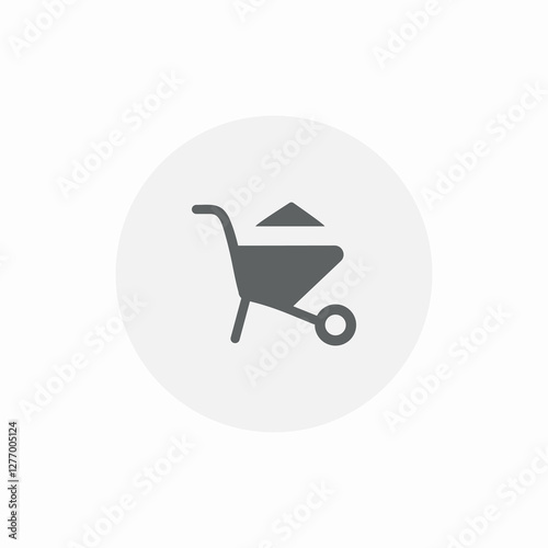 garden cart full icon sign vector