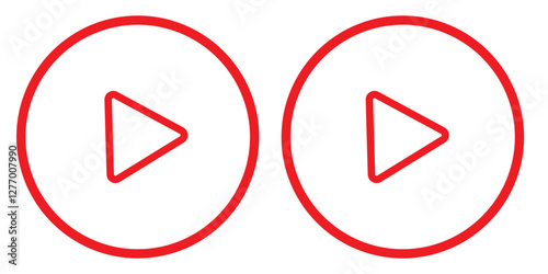 Free Download  Round play button icons. play button vector. symbol, icon, sign. - GFXLoad