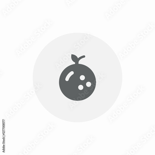 orange fruit icon sign vector