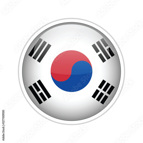 Free Download South Korea Flag Sphere Vector - GFXLoad