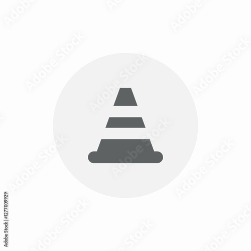 traffic cone icon sign vector