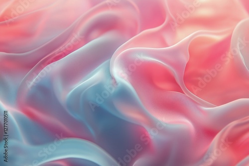 Colorful Abstract Waves Creating a Vibrant Texture in a Dreamlike Landscape