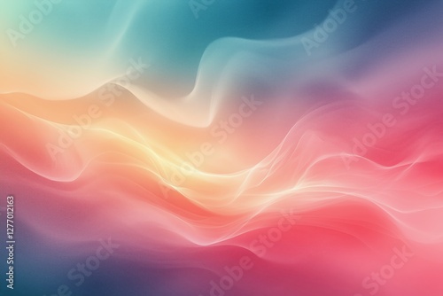 Flowing Fabric Waves in Pastel Colors Creating a Soft and Calming Atmosphere ...