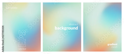 Abstract liquid background layout. Soft color blend. Blurred fluid effect. Gradient mesh. Mockup modern design template for posters, ad banners, brochures, flyers, covers, websites. EPS vector image