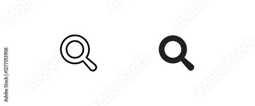 Magnifying glass icon. Search and find magnifier. Magnifying glass, Zoom, Loupe, icons button, vector, sign, symbol, logo, illustration, editable stroke, flat design style isolaated on white